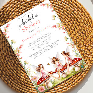 Invitation Champignons de la fée des bois Fête des mariées en