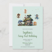 Invitation Champignons de première année de la fée enchantée (Devant)