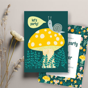 Invitation Champignons d'escargot mignonne adorable PERSONNAL