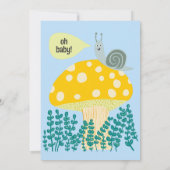 Invitation Champignons d'escargot mignonne BABY SHOWER CUSTOM (Dos)