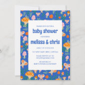 Invitation Champignons d'escargot mignonne BABY SHOWER CUSTOM (Devant)