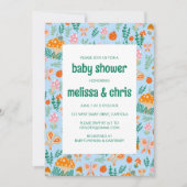 Invitation Champignons d'escargot mignonne BABY SHOWER CUSTOM (Devant)