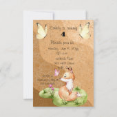 Invitation Champignons enchantés 4 ans Anniversaire (Dos)