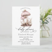 Invitation Champignons Escargot Points Ombre (Debout devant)