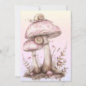 Invitation Champignons Escargot Points Ombre (Dos)