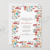 Invitation Champignons et fleurs du milieu du siècle fête d'a (Devant)