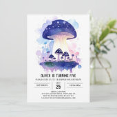 Invitation Champignons magiques Toadstool anniversaire (Debout devant)