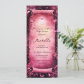 Invitation Champignons Papillon Enchantée Forest Scroll Baby (Debout devant)