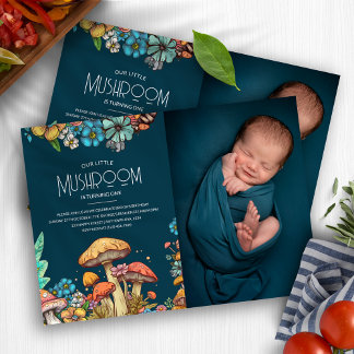 Invitation Champignons rustiques de champignons de bois 1er a