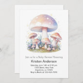Invitation Champignons Wonderland Enchantment Baby shower fil (Devant / Derrière)