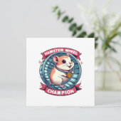 Invitation Champion de roue de hamster (Debout devant)