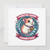 Invitation Champion de roue de hamster (Dos)