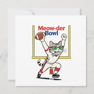 Invitation Champion du Meow-der Bowl Chat de football américa