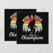 Invitation Champion du Monde de Cache-Cache de Bigfoot (Devant / Derrière)