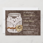 Invitation championnat de campagne mason jar Douche nuptiale (Devant)