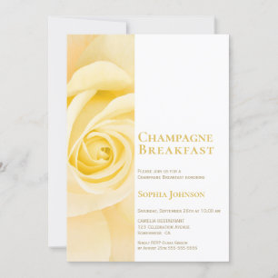 Invitation Championnat de champagne de rose jaune moderne
