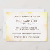 Invitation Championnat d'or Nouvel An Fêtes manuscrites (Dos)