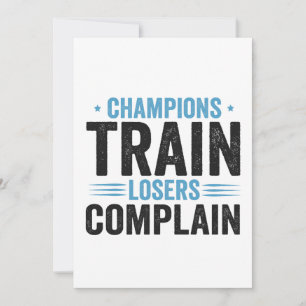 Invitation Champions Train Losers Plainte Drôle Fitness Cadea