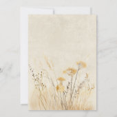 Invitation Champs de chute rustique Fête des mariées de cadre (Dos)