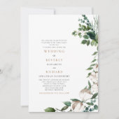 Invitation Champs de coton bronzage et parents blancs mariage (Devant)