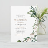 Invitation Champs de coton Tan & Blanc Aucun Mariage Parents (Debout devant)