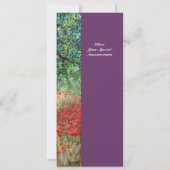 Invitation CHAMPS DE PAVOT, OLIVIER ET COQUELICOTS, violet (Dos)