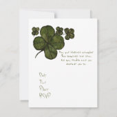 Invitation Champs de shamrock (Dos)