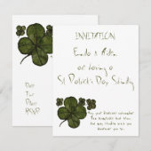 Invitation Champs de shamrock (Devant / Derrière)