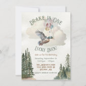 Invitation Chance Canard aquarelle Turner un Anniversaire fêt (Devant)