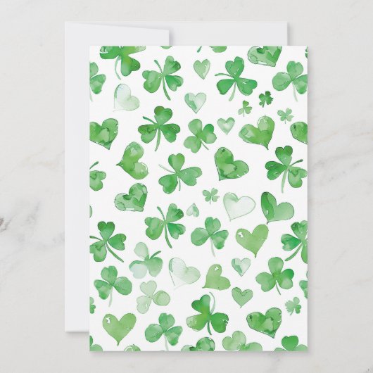 Invitation Chance en amour Green St. Patrick's Day Fête des m (Dos)