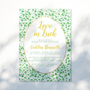 Invitation Chance en amour Green St. Patrick's Day Fête des m