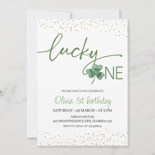 Invitation Chance Un Anniversaire Invitation, St. Patricks Th (Devant)