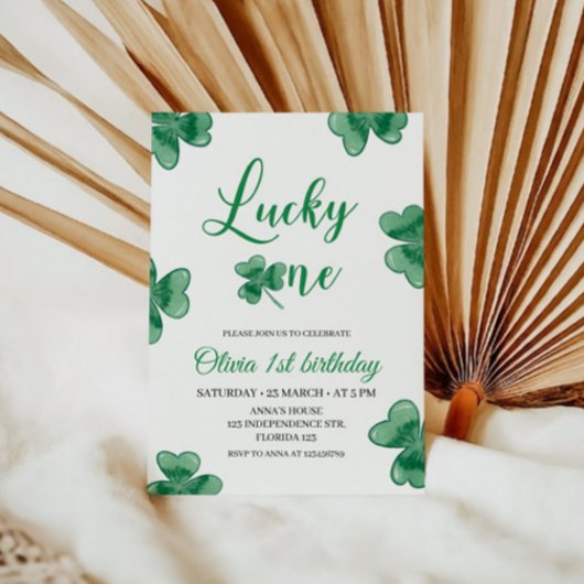 Invitation Chance Un Anniversaire Invitation, St. Patricks Th