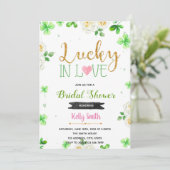 Invitation chanceuse en amour avec fleurs (Debout devant)