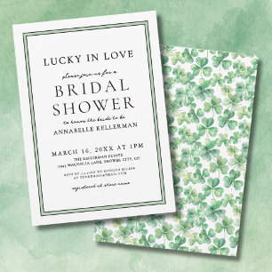Invitation Chanceuse en amour : Fête de mariage pour la Saint