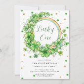 Invitation Chanceux | 1er anniversaire de la Saint-Patrick (Devant)