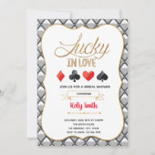 Invitation Chanceux dans l'invitation de thème de casino (Devant)