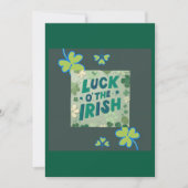 Invitation Chanceux de l'Irlandais (Devant)
