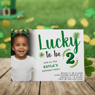 Invitation Chanceux d'être la photo d'anniversaire des enfant