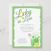 Invitation Chanceux en amour douche de couples Saint-Patrick (Devant)