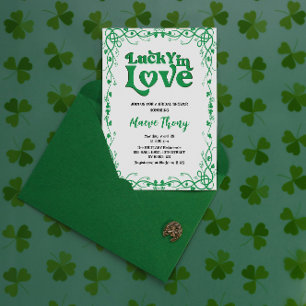 Invitation Chanceux en amour St Patrick journee de la mariée