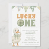 Invitation Chanceux premier anniversaire de la Saint-Patrick (Devant)
