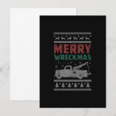 Invitation Chandail de Noël moche de camion de remorque Chemi (Devant / Derrière)