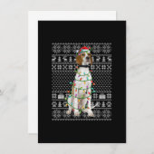 Invitation Chandail Xmas moche Style Père Noël Pointer Chien  (Devant / Derrière)