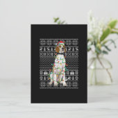 Invitation Chandail Xmas moche Style Père Noël Pointer Chien  (Debout devant)