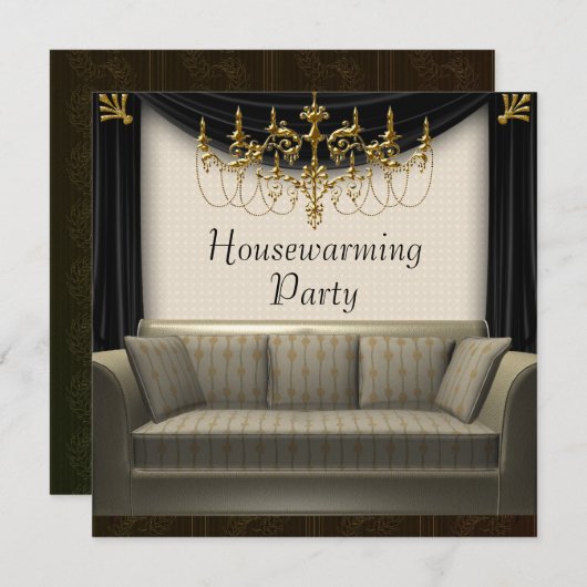 Invitation Chandeleir Sofa House Party (Devant / Derrière)