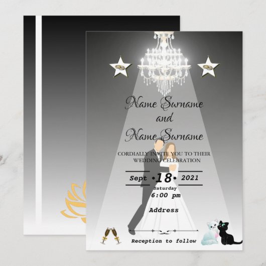 Invitation Chandelier (Devant / Derrière)