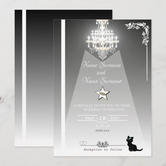 Invitation Chandelier (Devant / Derrière)