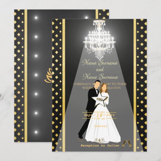 Invitation Chandelier (Devant / Derrière)