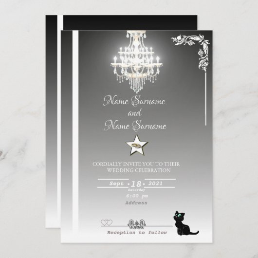 Invitation Chandelier (Devant / Derrière)